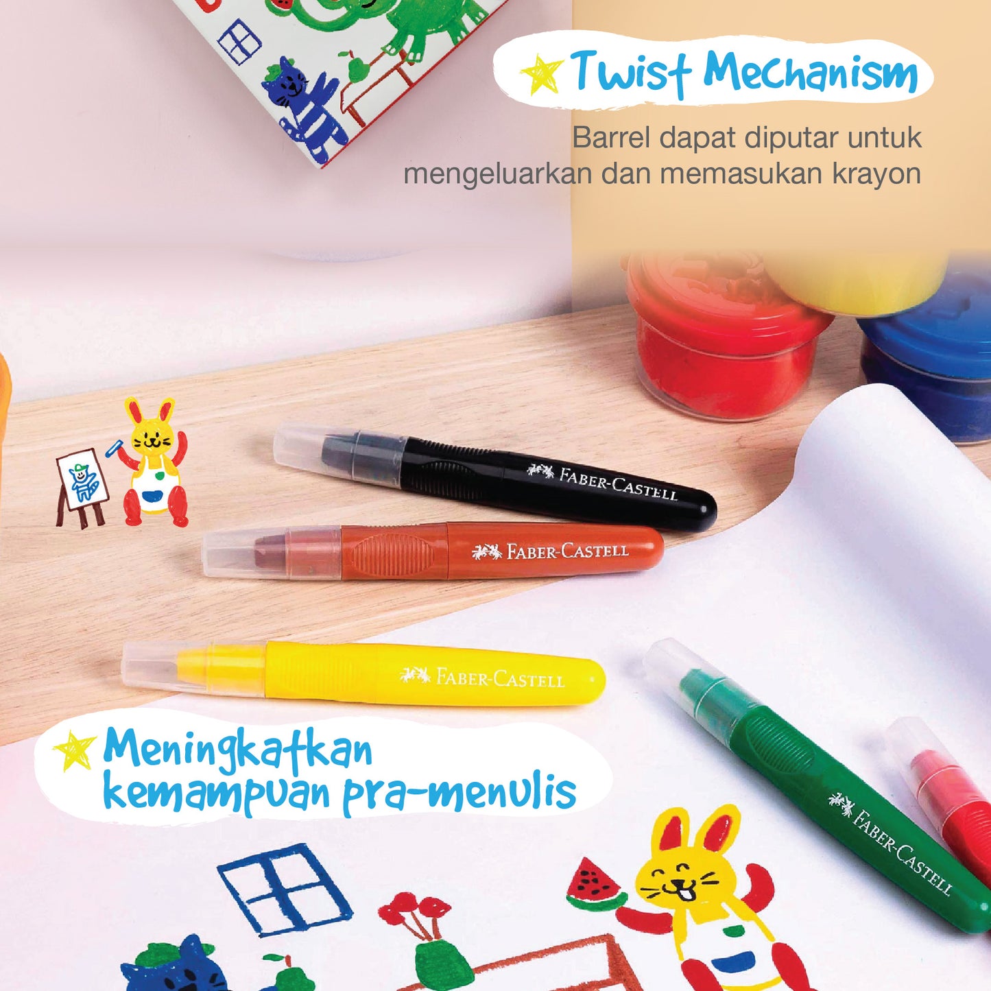 Jumbo Creamy Crayons Set-6