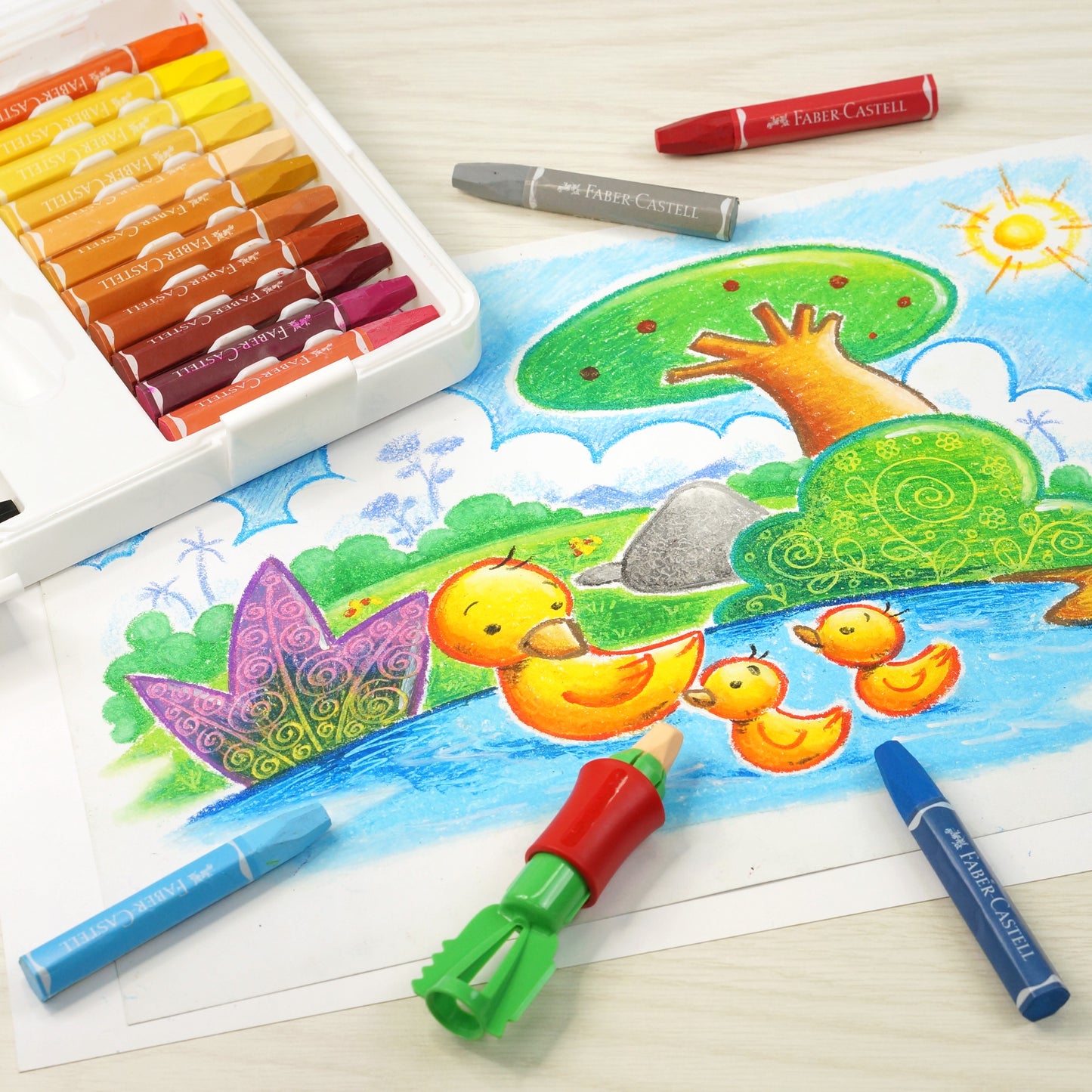 Hexagonal Oil Pastel 24 Pcs Plastic Bag