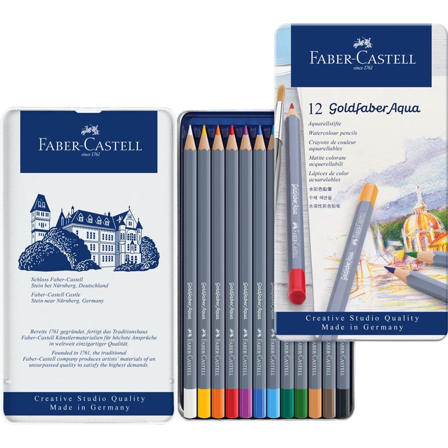 Goldfaber Aqua Watercolour Pencils Tin of 12