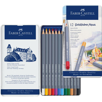 Goldfaber Aqua Watercolour Pencils Tin of 12