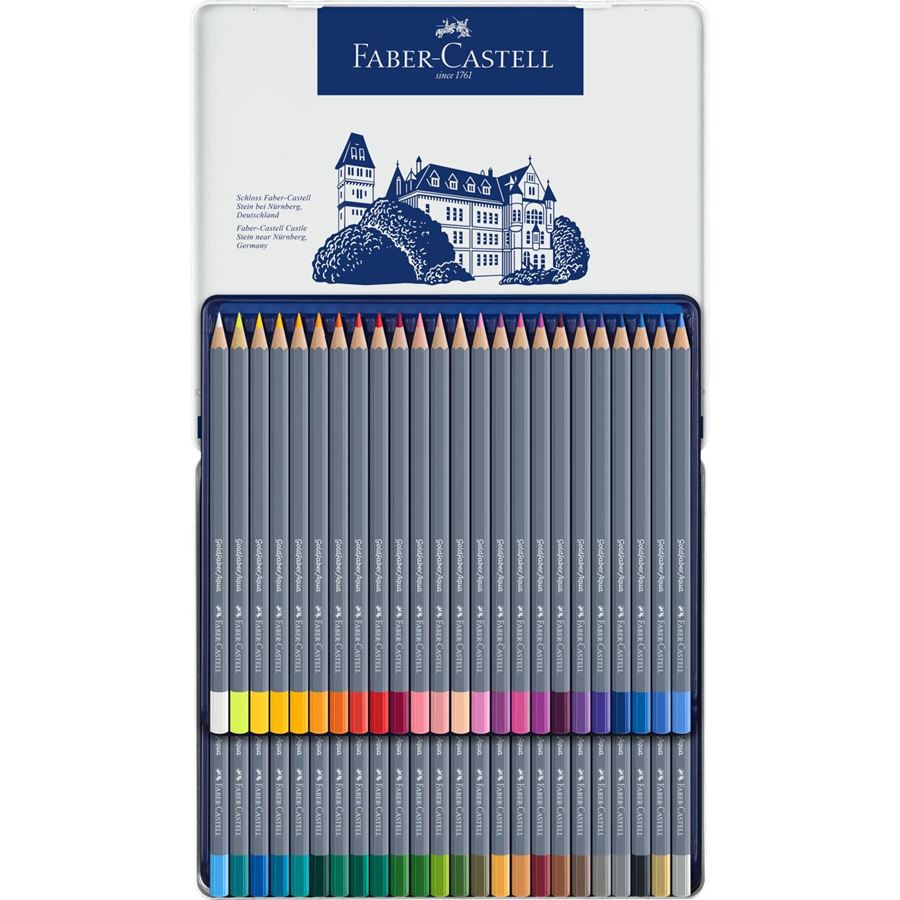 Goldfaber Aqua Watercolour Pencils Tin of 48