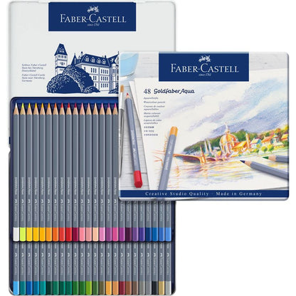 Goldfaber Aqua Watercolour Pencils Tin of 48