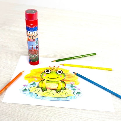 Colour Pencils in Round Tin 12 L