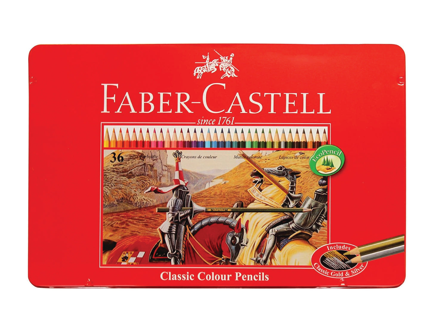 Colour Pencils in Tin Case 36 L