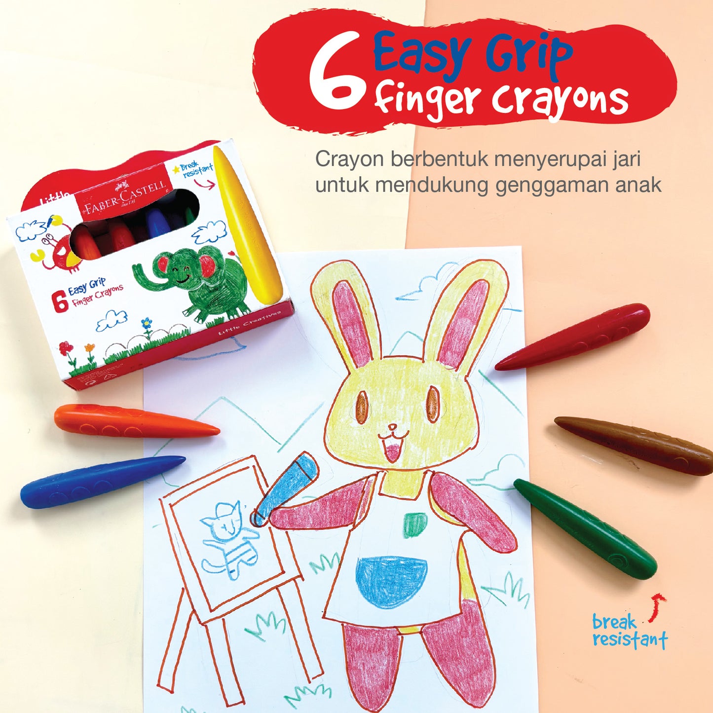 Easy Grip Finger Crayons