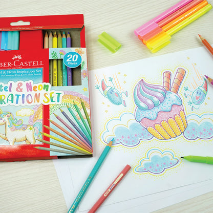 Connector Pen Set 20 Pastel Neon