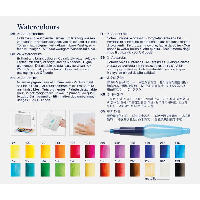 Solid Watercolours 24 Colours
