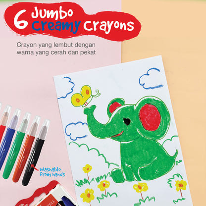 Jumbo Creamy Crayons Set-6