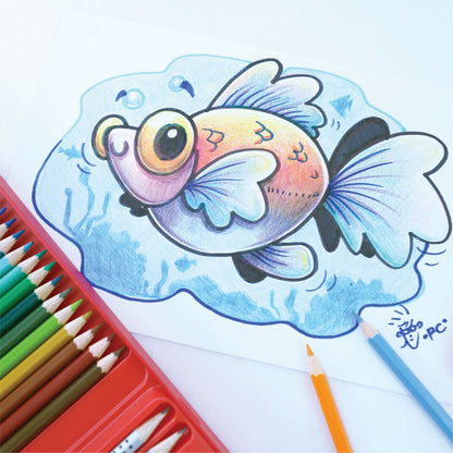 Colour Pencils in Tin Case 48 L