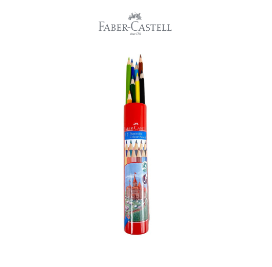 Colour Pencils in Round Tin 12 L