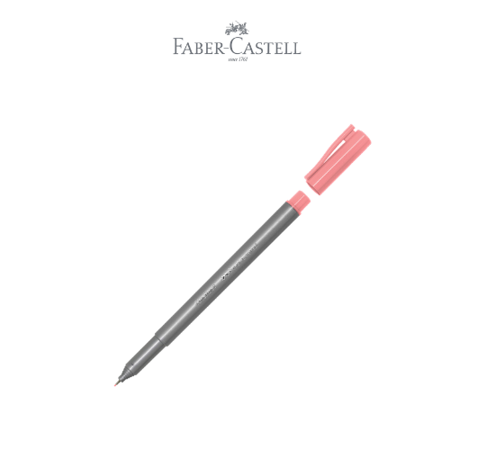 Fineliner Clip Cap Coral Red Tinta Box 12