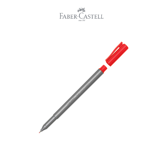Fineliner Clip Cap Red Ink Box 12