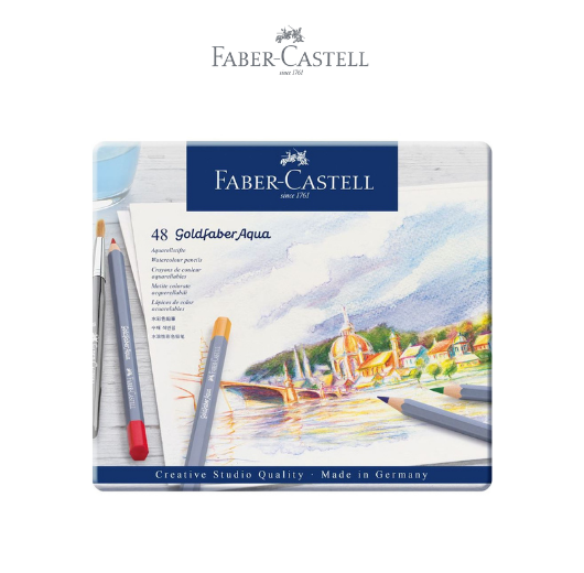 Goldfaber Aqua Watercolour Pencils Tin of 48