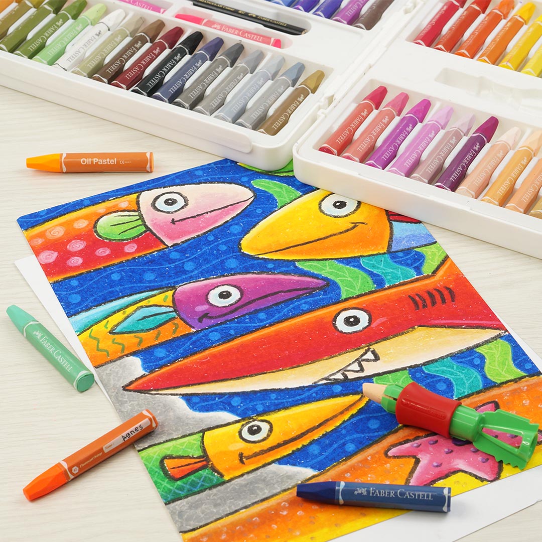 Hexagonal Oil Pastel 72 Pcs Plastic Bag