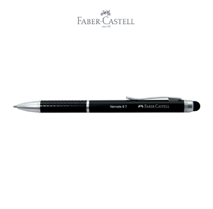 Pulpen Vernate 0.7 Hitam Laras Hitam - Tinta Biru
