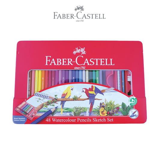 Watercolour Pencils in Tin Case 48 L