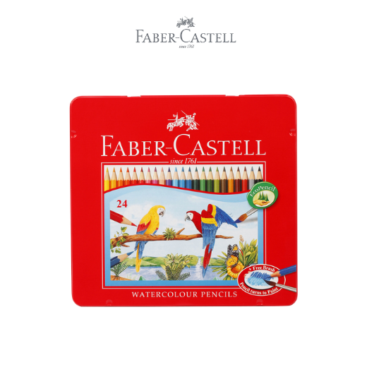Watercolour Pencils in Tin Case 24 L