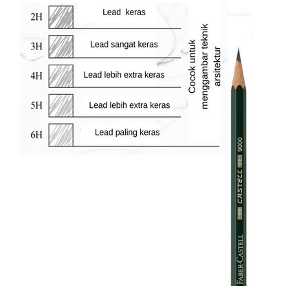 Black Pencil Castell 9000 H (P*)